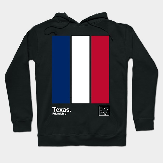 Texas State Flag // Original Minimalist Artwork Poster Design Hoodie by DankFutura